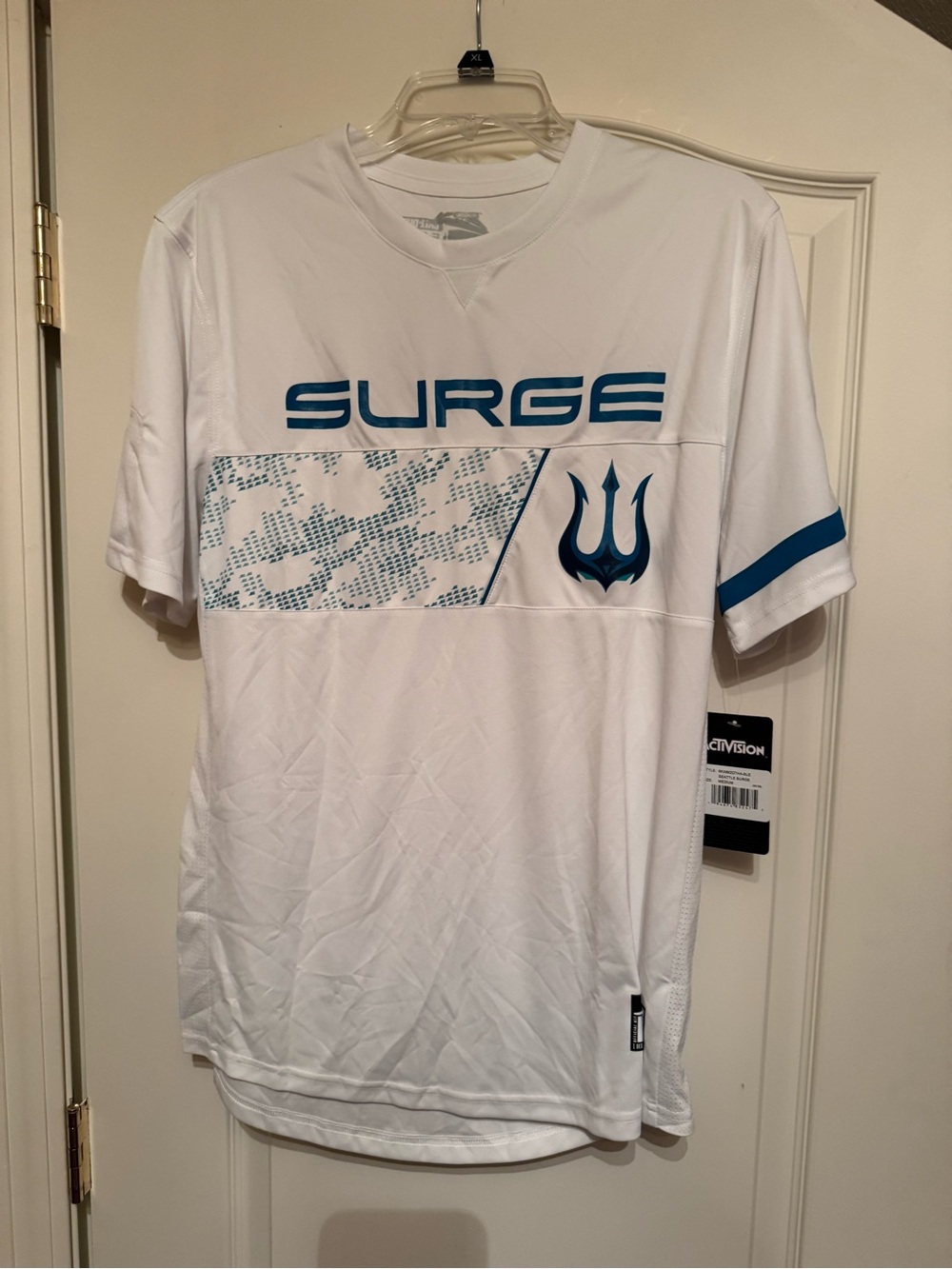 Seattle Surge Jersey White Home CDL Men’s Medium Call Of Duty Ops 6 NWT
